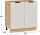 Миниатюра изображения товара Шкаф-стол кухонный ТриЯ Гренада с двумя дверями 1Н8 (дуб крафт золотой/холст мокко)