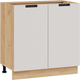 Миниатюра изображения товара Шкаф-стол кухонный ТриЯ Гренада с двумя дверями 1Н8 (дуб крафт золотой/холст мокко)
