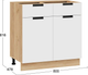 Миниатюра изображения товара Шкаф-стол кухонный ТриЯ Гренада 1Н8Я (дуб крафт золотой/холст белый)
