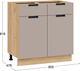 Миниатюра изображения товара Шкаф-стол кухонный ТриЯ Гренада 1Н8Я1 (дуб крафт золотой/холст латте)