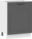 Миниатюра изображения товара Шкаф-стол кухонный ТриЯ Лорас 1Н6 с одной дверью (белый/холст вулкан)
