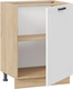 Миниатюра изображения товара Шкаф-стол кухонный ТриЯ Лорас 1Н6 с одной дверью (дуб крафт золотой/холст белый)