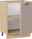 Миниатюра изображения товара Шкаф-стол кухонный ТриЯ Лорас 1Н6 с одной дверью (дуб крафт золотой/холст латте)