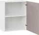 Миниатюра изображения товара Шкаф навесной для кухни ТриЯ Тиана 1В6 с одной дверью (белый/мокко супермат)