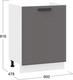 Миниатюра изображения товара Шкаф под мойку ТриЯ Тиана 1Н6М с одной дверью (белый/асфальт супермат)