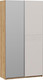 Миниатюра изображения товара Шкаф-купе ТриЯ Оскар Скания Т2 1200 / 268581 (ручка серебро/дуб крафт золотой/кашемир/кашемир сатин)