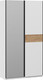 Миниатюра изображения товара Шкаф-купе ТриЯ Оскар Скания Т2 1200 / 268589 (ручка черная/белый снег/белый снег/дуб тортугга)
