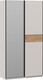 Миниатюра изображения товара Шкаф-купе ТриЯ Оскар Скания Т2 1200 / 268596 (ручка черная/кашемир/кашемир/дуб тортугга)