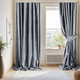 Миниатюра изображения товара Комплект штор Mio Tesoro Velvet 150x270 + Гардина Soft Lines 306 400х270 (серый/белый лен)