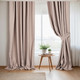 Миниатюра изображения товара Комплект штор Mio Tesoro Blackout 150x270 + Гардина Soft Lines 306 400х270 (капучино/белый лен)
