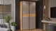 Миниатюра изображения товара Шкаф-купе ТриЯ Оскар Скания Т2 1200 / 268366 (ручка черная/дуб крафт золотой/кашемир/дуб тортугга)