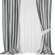 Миниатюра изображения товара Комплект штор Mio Tesoro Velvet 150x250 + Гардина Soft Lines 306 400х250 (светло-серый/белый лен)