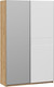 Миниатюра изображения товара Шкаф-купе ТриЯ Оскар Скания Т2 1400 / 268644 (ручка серебро/дуб крафт золотой/белый снег/белый матовый)