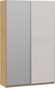Миниатюра изображения товара Шкаф-купе ТриЯ Оскар Скания Т2 1400 / 268647 (ручка серебро/дуб крафт золотой/кашемир/кашемир сатин)