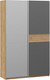 Миниатюра изображения товара Шкаф-купе ТриЯ Оскар Скания Т2 1400 / 268649 (ручка серебро/дуб крафт золотой/серый графит/дуб тортугга)
