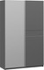 Миниатюра изображения товара Шкаф-купе ТриЯ Оскар Скания Т2 1400 / 268652 (ручка серебро/серый графит/серый графит/графит матовый)