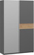 Миниатюра изображения товара Шкаф-купе ТриЯ Оскар Скания Т2 1400 / 268653 (ручка серебро/серый графит/серый графит/дуб тортугга)
