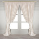 Миниатюра изображения товара Комплект штор Mio Tesoro Velvet 150x270 + Гардина Soft Lines 306 400х270 (кремовый/белый лен)