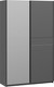 Миниатюра изображения товара Шкаф-купе ТриЯ Оскар Скания Т2 1400 / 268664 (ручка черная/серый графит/серый графит/графит матовый)
