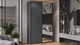 Миниатюра изображения товара Шкаф-купе ТриЯ Оскар Скания Т2 1400 / 268664 (ручка черная/серый графит/серый графит/графит матовый)