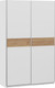 Миниатюра изображения товара Шкаф-купе ТриЯ Оскар Скания Т2 1400 / 268610 (ручка серебро/белый снег/белый снег/дуб тортугга)
