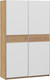 Миниатюра изображения товара Шкаф-купе ТриЯ Оскар Скания Т2 1400 / 268612 (ручка серебро/дуб крафт золотой/белый снег/дуб тортугга)