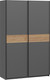 Миниатюра изображения товара Шкаф-купе ТриЯ Оскар Скания Т2 1400 / 268632 (ручка черная/серый графит/серый графит/дуб тортугга)
