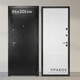 Миниатюра изображения товара Входная дверь Guard Термо MG109 86x205 правая (черное серебро/белый ясень)