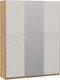 Миниатюра изображения товара Шкаф-купе ТриЯ Оскар Скания Т2 1800 / 268713 (ручка серебро/дуб крафт золотой/кашемир/кашемир сатин)