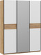 Миниатюра изображения товара Шкаф-купе ТриЯ Оскар Скания Т2 1800 / 268723 (ручка черная/дуб крафт золотой/белый снег/дуб тортугга)