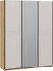 Миниатюра изображения товара Шкаф-купе ТриЯ Оскар Скания Т2 1800 / 268725 (ручка черная/дуб крафт золотой/кашемир/кашемир сатин)