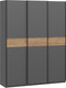 Миниатюра изображения товара Шкаф-купе ТриЯ Оскар Скания Т2 1800 / 268731 (ручка черная/серый графит/серый графит/дуб тортугга)