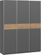 Миниатюра изображения товара Шкаф-купе ТриЯ Оскар Скания Т2 1800 / 268686 (ручка серебро/серый графит/серый графит/дуб тортугга)