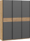 Миниатюра изображения товара Шкаф-купе ТриЯ Оскар Скания Т2 1800 / 268694 (ручка черная/дуб крафт золотой/серый графит/дуб тортугга)