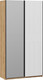 Миниатюра изображения товара Шкаф-купе ТриЯ Оскар Хилтон Т2 1200 / 271038 (ручка черная/дуб крафт золотой/белый матовый)