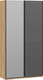 Миниатюра изображения товара Шкаф-купе ТриЯ Оскар Хилтон Т2 1200 / 271039 (ручка черная/дуб крафт золотой/графит матовый)