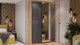 Миниатюра изображения товара Шкаф-купе ТриЯ Оскар Хилтон Т2 1200 / 271039 (ручка черная/дуб крафт золотой/графит матовый)