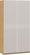 Миниатюра изображения товара Шкаф-купе ТриЯ Оскар Хилтон Т2 1200 / 271013 (ручка белая/дуб крафт золотой/кашемир сатин)