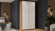 Миниатюра изображения товара Шкаф-купе ТриЯ Оскар Хилтон Т2 1200 / 271016 (ручка серебро/дуб крафт золотой/белый матовый)