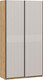 Миниатюра изображения товара Шкаф-купе ТриЯ Оскар Хилтон Т2 1200 / 271024 (ручка черная/дуб крафт золотой/кашемир сатин)