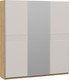 Миниатюра изображения товара Шкаф-купе ТриЯ Оскар Скания Т2 2100 / 268779 (ручка серебро/дуб крафт золотой/кашемир/кашемир сатин)