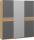 Миниатюра изображения товара Шкаф-купе ТриЯ Оскар Скания Т2 2100 / 268781 (ручка серебро/дуб крафт золотой/серый графит/дуб тортугга)