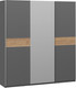 Миниатюра изображения товара Шкаф-купе ТриЯ Оскар Скания Т2 2100 / 268785 (ручка серебро/серый графит/серый графит/дуб тортугга)