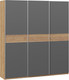 Миниатюра изображения товара Шкаф-купе ТриЯ Оскар Скания Т2 2100 / 268748 (ручка серебро/дуб крафт золотой/серый графит/дуб тортугга)