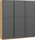 Миниатюра изображения товара Шкаф-купе ТриЯ Оскар Скания Т2 2100 / 268759 (ручка черная/дуб крафт золотой/серый графит/графит матовый)