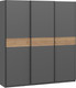 Миниатюра изображения товара Шкаф-купе ТриЯ Оскар Скания Т2 2100 / 268764 (ручка черная/серый графит/серый графит/дуб тортугга)