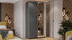 Миниатюра изображения товара Шкаф-купе ТриЯ Оскар Хилтон Т2 1200 / 271036 (ручка серебро/серый графит/графит матовый)