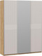 Миниатюра изображения товара Шкаф-купе ТриЯ Оскар Хилтон Т2 1800 / 271102 (ручка серебро/дуб крафт золотой/кашемир сатин)