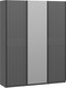 Миниатюра изображения товара Шкаф-купе ТриЯ Оскар Хилтон Т2 1800 / 271110 (ручка черная/серый графит/графит матовый)