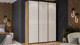 Миниатюра изображения товара Шкаф-купе ТриЯ Оскар Хилтон Т2 1800 / 271089 (ручка черная/дуб крафт золотой/белый матовый)